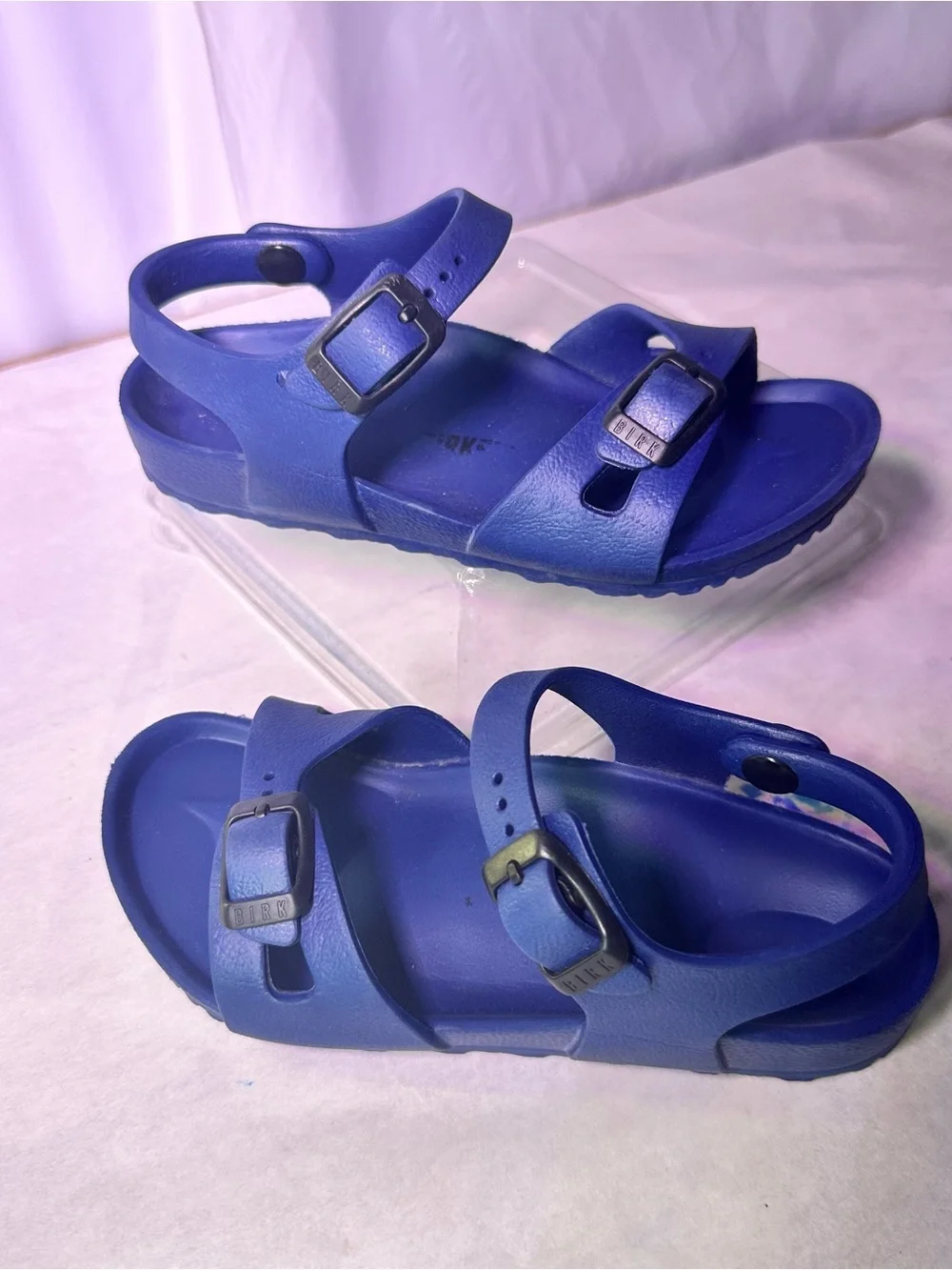 Birkenstock Kids Double-Strap Adjustable Royal Blue Sandals